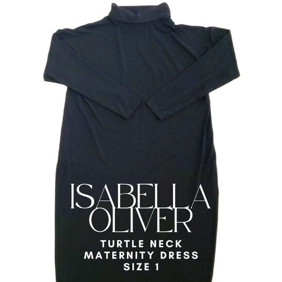 Isabella Oliver Dresses & Skirts - Isabella Oliver Women Black Turtle Neck Maternity Dress Size 1
